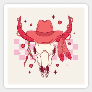 Western Skull Valentines Day Magnet